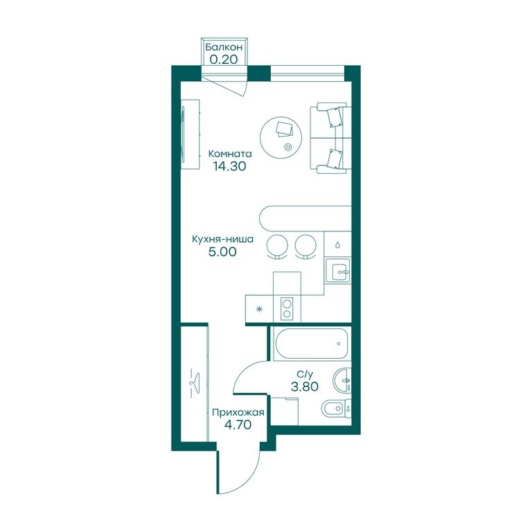 Apartment Sale, 27.8 sq. m. at Ravnovesie, zhiloy kompleks Ravnovesiye, selo Perkhushkovo, Odintsovskiy City District, Moscow Region, Russia #1 Apartment Sale, 27.8 sq. m. at Ravnovesie, zhiloy kompleks Ravnovesiye, selo Perkhushkovo, Odintsovskiy City District, Moscow Region, Russia #1