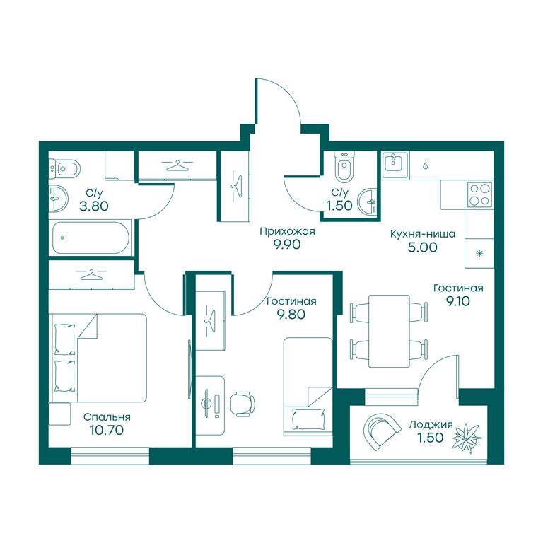2-BD Apartment Sale, 49.2 sq. m. at Ravnovesie, zhiloy kompleks Ravnovesiye, selo Perkhushkovo, Odintsovskiy City District, Moscow Region, Russia #1 2-BD Apartment Sale, 49.2 sq. m. at Ravnovesie, zhiloy kompleks Ravnovesiye, selo Perkhushkovo, Odintsovskiy City District, Moscow Region, Russia #1
