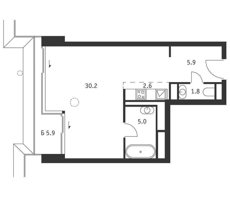 Apartment Sale, 47.3 sq. m. at Badaevskiy, Kutuzovsky Avenue, 12с3, Moscow, Russia #1 Apartment Sale, 47.3 sq. m. at Badaevskiy, Kutuzovsky Avenue, 12с3, Moscow, Russia #1