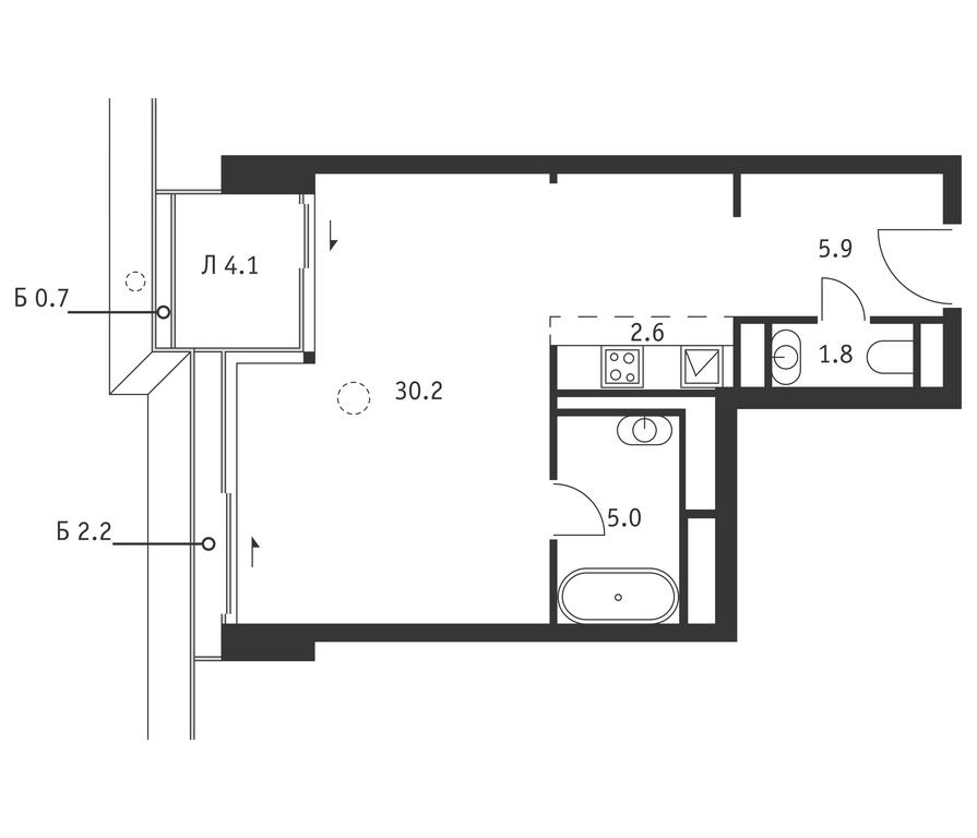 Apartment Sale, 48.5平方米 at Badaevskiy, Kutuzovsky Avenue, 12с3, Moscow, Russia #1 Apartment Sale, 48.5平方米 at Badaevskiy, Kutuzovsky Avenue, 12с3, Moscow, Russia #1