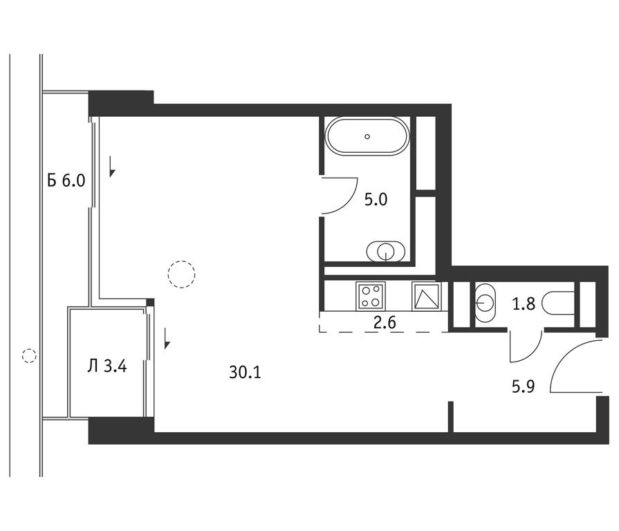 Apartment Sale, 48.9 sq. m. at Badaevskiy, Kutuzovsky Avenue, 12с3, Moscow, Russia #1 Apartment Sale, 48.9 sq. m. at Badaevskiy, Kutuzovsky Avenue, 12с3, Moscow, Russia #1