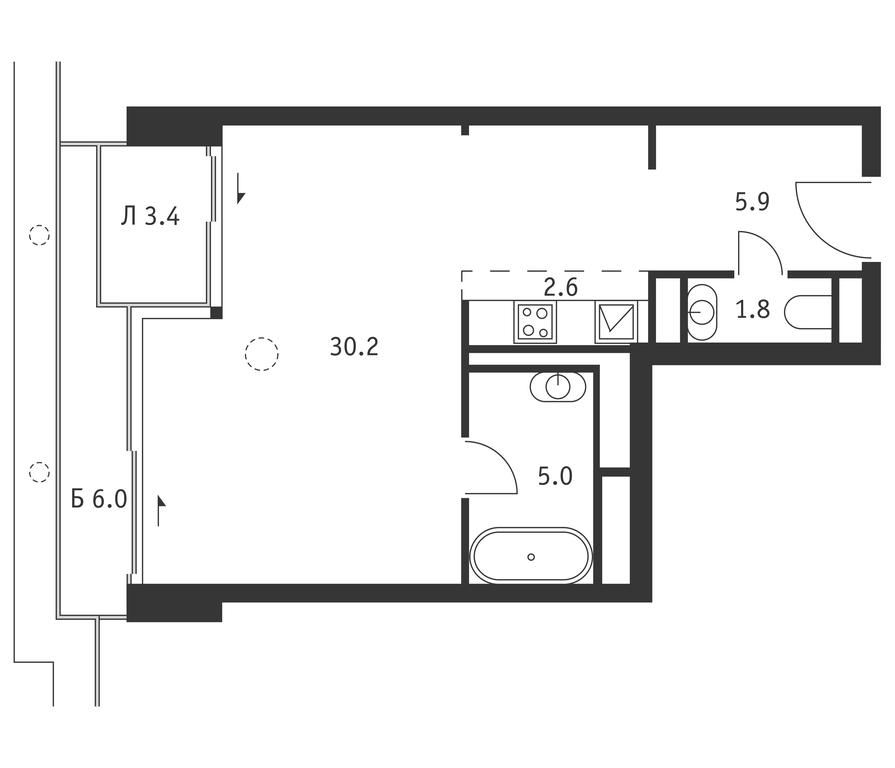 Apartment Sale, 49 sq. m. at Badaevskiy, Kutuzovsky Avenue, 12с3, Moscow, Russia #1 Apartment Sale, 49 sq. m. at Badaevskiy, Kutuzovsky Avenue, 12с3, Moscow, Russia #1