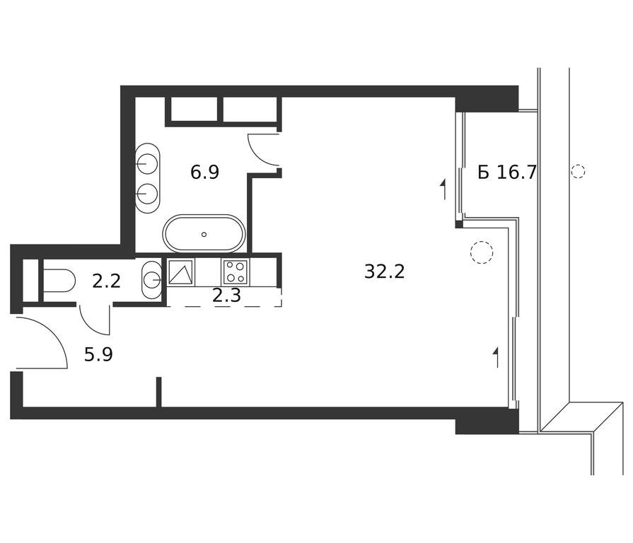 Apartment Sale, 51.3平方米 at Badaevskiy, Kutuzovsky Avenue, 12с3, Moscow, Russia #1 Apartment Sale, 51.3平方米 at Badaevskiy, Kutuzovsky Avenue, 12с3, Moscow, Russia #1