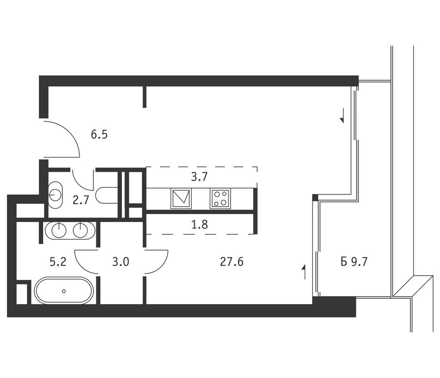Apartment Sale, 53.4 sq. m. at Badaevskiy, Kutuzovsky Avenue, 12с3, Moscow, Russia #1 Apartment Sale, 53.4 sq. m. at Badaevskiy, Kutuzovsky Avenue, 12с3, Moscow, Russia #1