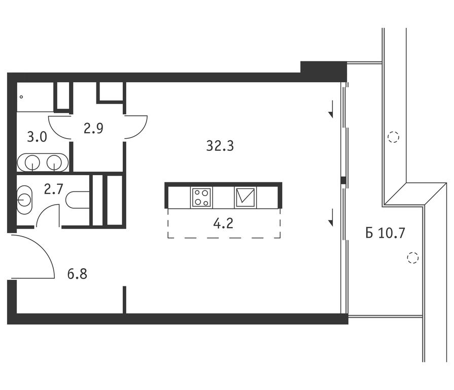 Apartment Sale, 55.1 sq. m. at Badaevskiy, Kutuzovsky Avenue, 12с3, Moscow, Russia #1 Apartment Sale, 55.1 sq. m. at Badaevskiy, Kutuzovsky Avenue, 12с3, Moscow, Russia #1