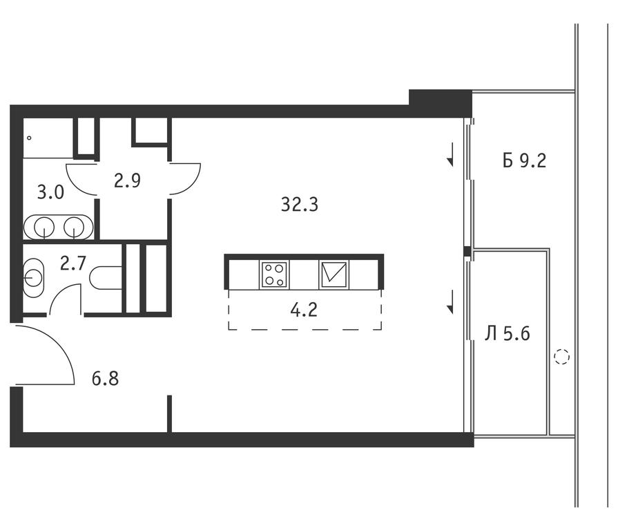 Apartment Sale, 57.5 sq. m. at Badaevskiy, Kutuzovsky Avenue, 12с3, Moscow, Russia #1 Apartment Sale, 57.5 sq. m. at Badaevskiy, Kutuzovsky Avenue, 12с3, Moscow, Russia #1