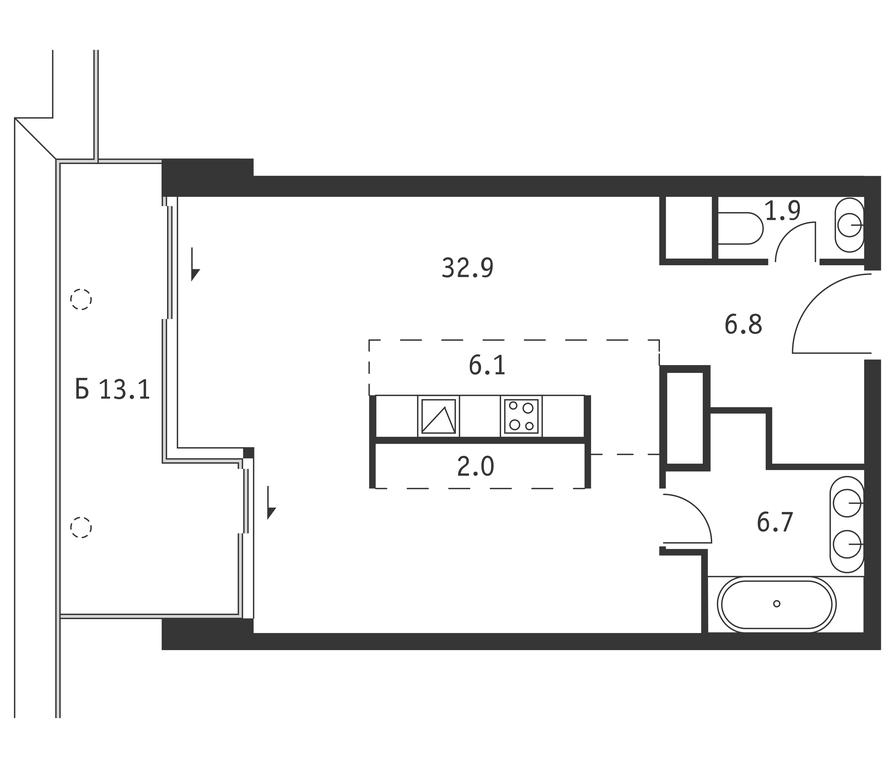 Apartment Sale, 60.3 sq. m. at Badaevskiy, Kutuzovsky Avenue, 12с3, Moscow, Russia #1 Apartment Sale, 60.3 sq. m. at Badaevskiy, Kutuzovsky Avenue, 12с3, Moscow, Russia #1