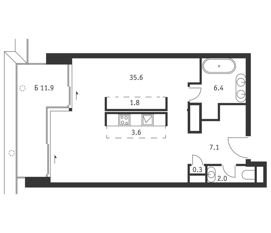 Apartment Sale, 60.4 sq. m. at Badaevskiy, Kutuzovsky Avenue, 12с3, Moscow, Russia #1 Apartment Sale, 60.4 sq. m. at Badaevskiy, Kutuzovsky Avenue, 12с3, Moscow, Russia #1
