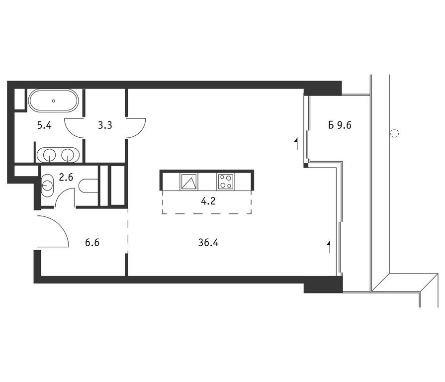Apartment Sale, 61.4 sq. m. at Badaevskiy, Kutuzovsky Avenue, 12с3, Moscow, Russia #1 Apartment Sale, 61.4 sq. m. at Badaevskiy, Kutuzovsky Avenue, 12с3, Moscow, Russia #1