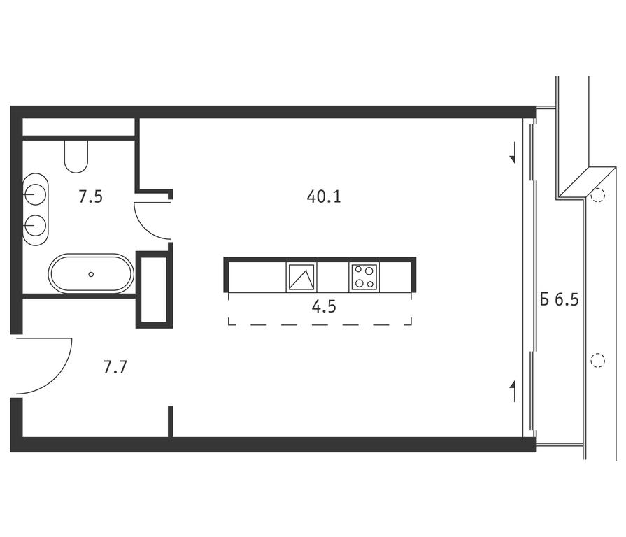 Apartment Sale, 61.8平方米 at Badaevskiy, Kutuzovsky Avenue, 12с3, Moscow, Russia #1 Apartment Sale, 61.8平方米 at Badaevskiy, Kutuzovsky Avenue, 12с3, Moscow, Russia #1