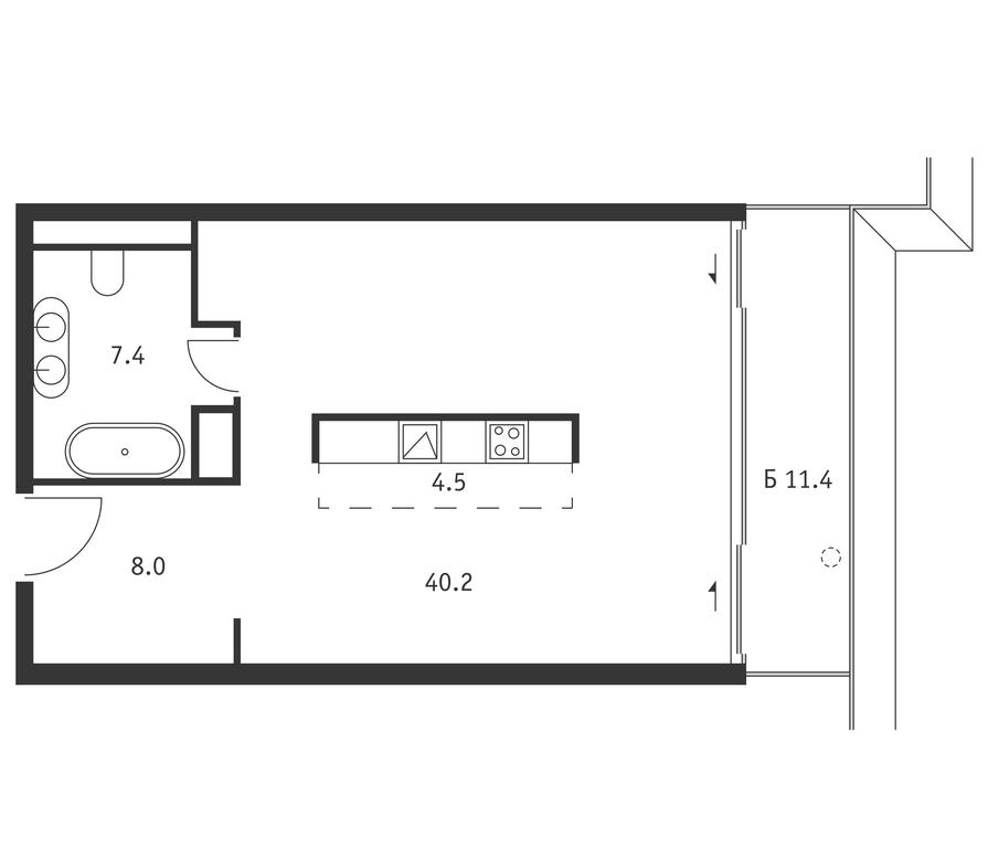 Apartment Sale, 63.5平方米 at Badaevskiy, Kutuzovsky Avenue, 12с3, Moscow, Russia #1 Apartment Sale, 63.5平方米 at Badaevskiy, Kutuzovsky Avenue, 12с3, Moscow, Russia #1