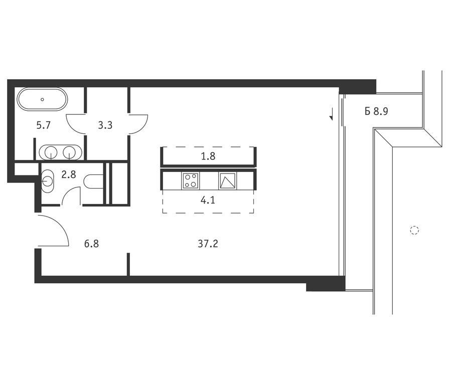 Apartment Sale, 64.4平方米 at Badaevskiy, Kutuzovsky Avenue, 12с3, Moscow, Russia #1 Apartment Sale, 64.4平方米 at Badaevskiy, Kutuzovsky Avenue, 12с3, Moscow, Russia #1