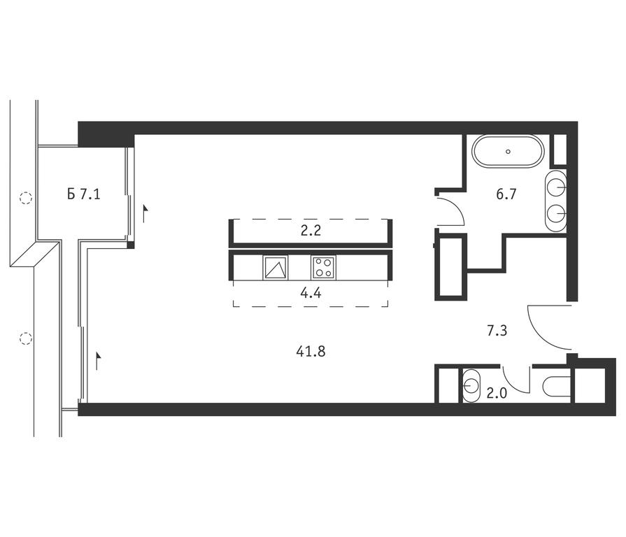 Apartment Sale, 66.5 sq. m. at Badaevskiy, Kutuzovsky Avenue, 12с3, Moscow, Russia #1 Apartment Sale, 66.5 sq. m. at Badaevskiy, Kutuzovsky Avenue, 12с3, Moscow, Russia #1