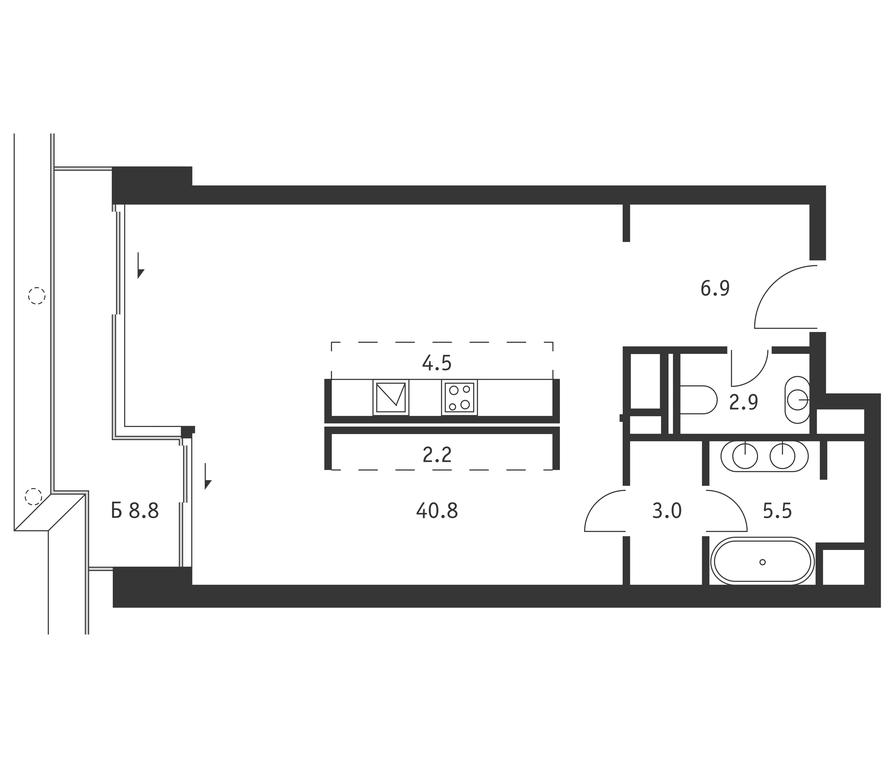 Apartment Sale, 68.4 sq. m. at Badaevskiy, Kutuzovsky Avenue, 12с3, Moscow, Russia #1 Apartment Sale, 68.4 sq. m. at Badaevskiy, Kutuzovsky Avenue, 12с3, Moscow, Russia #1
