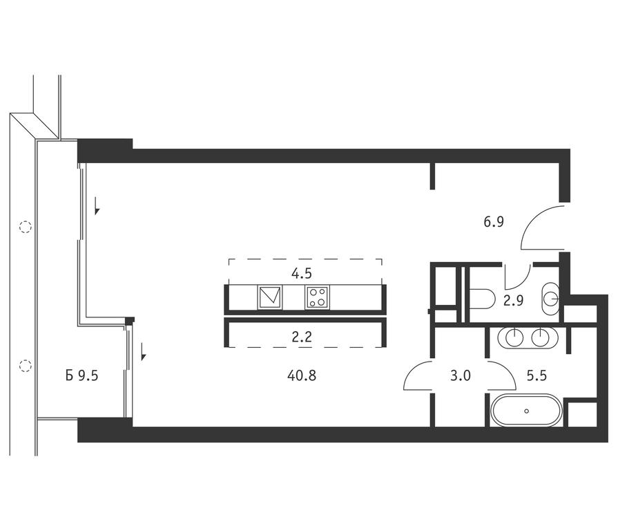 Apartment Sale, 68.7 sq. m. at Badaevskiy, Kutuzovsky Avenue, 12с3, Moscow, Russia #1 Apartment Sale, 68.7 sq. m. at Badaevskiy, Kutuzovsky Avenue, 12с3, Moscow, Russia #1