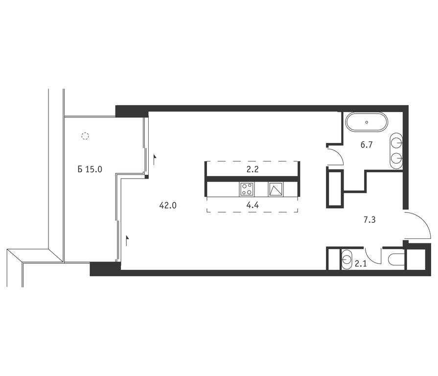 Apartment Sale, 69.2 sq. m. at Badaevskiy, Kutuzovsky Avenue, 12с3, Moscow, Russia #1 Apartment Sale, 69.2 sq. m. at Badaevskiy, Kutuzovsky Avenue, 12с3, Moscow, Russia #1