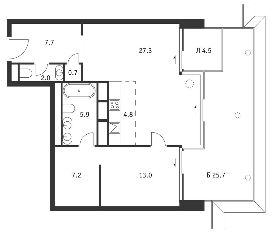 1-BD Apartment Sale, 78.6平方米 at Badaevskiy, Kutuzovsky Avenue, 12с3, Moscow, Russia #1 1-BD Apartment Sale, 78.6平方米 at Badaevskiy, Kutuzovsky Avenue, 12с3, Moscow, Russia #1