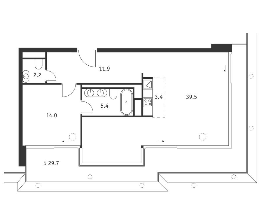 1-BD Apartment Sale, 85.3 sq. m. at Badaevskiy, Kutuzovsky Avenue, 12с3, Moscow, Russia #1 1-BD Apartment Sale, 85.3 sq. m. at Badaevskiy, Kutuzovsky Avenue, 12с3, Moscow, Russia #1