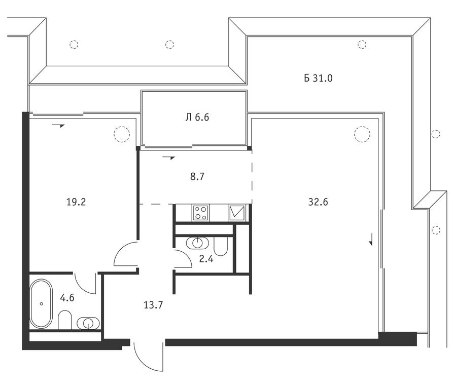 1-BD Apartment Sale, 93.8平方米 at Badaevskiy, Kutuzovsky Avenue, 12с3, Moscow, Russia #1 1-BD Apartment Sale, 93.8平方米 at Badaevskiy, Kutuzovsky Avenue, 12с3, Moscow, Russia #1