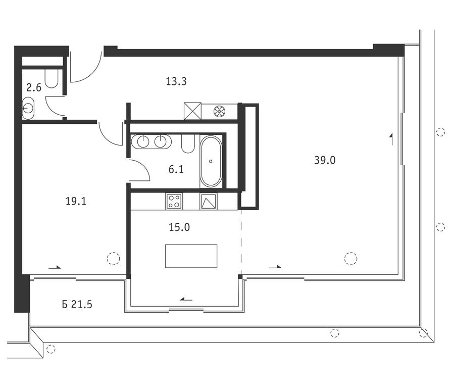 1-BD Apartment Sale, 101.6平方米 at Badaevskiy, Kutuzovsky Avenue, 12с3, Moscow, Russia #1 1-BD Apartment Sale, 101.6平方米 at Badaevskiy, Kutuzovsky Avenue, 12с3, Moscow, Russia #1