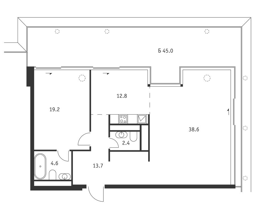 1-BD Apartment Sale, 104.8平方米 at Badaevskiy, Kutuzovsky Avenue, 12с3, Moscow, Russia #1 1-BD Apartment Sale, 104.8平方米 at Badaevskiy, Kutuzovsky Avenue, 12с3, Moscow, Russia #1