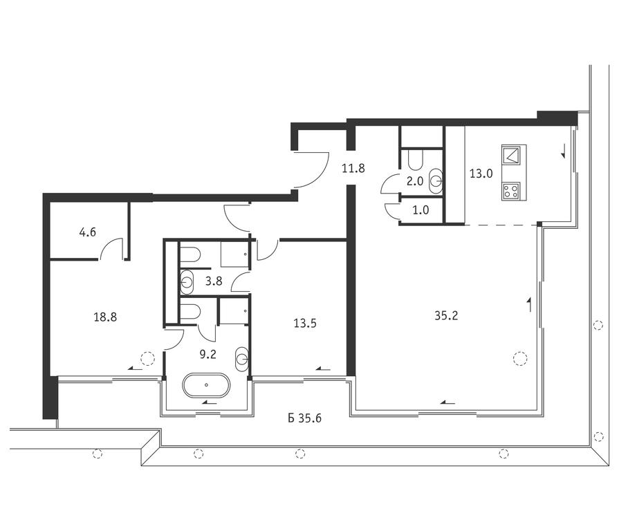 2-BD Apartment Sale, 123.6平方米 at Badaevskiy, Kutuzovsky Avenue, 12с3, Moscow, Russia #1 2-BD Apartment Sale, 123.6平方米 at Badaevskiy, Kutuzovsky Avenue, 12с3, Moscow, Russia #1