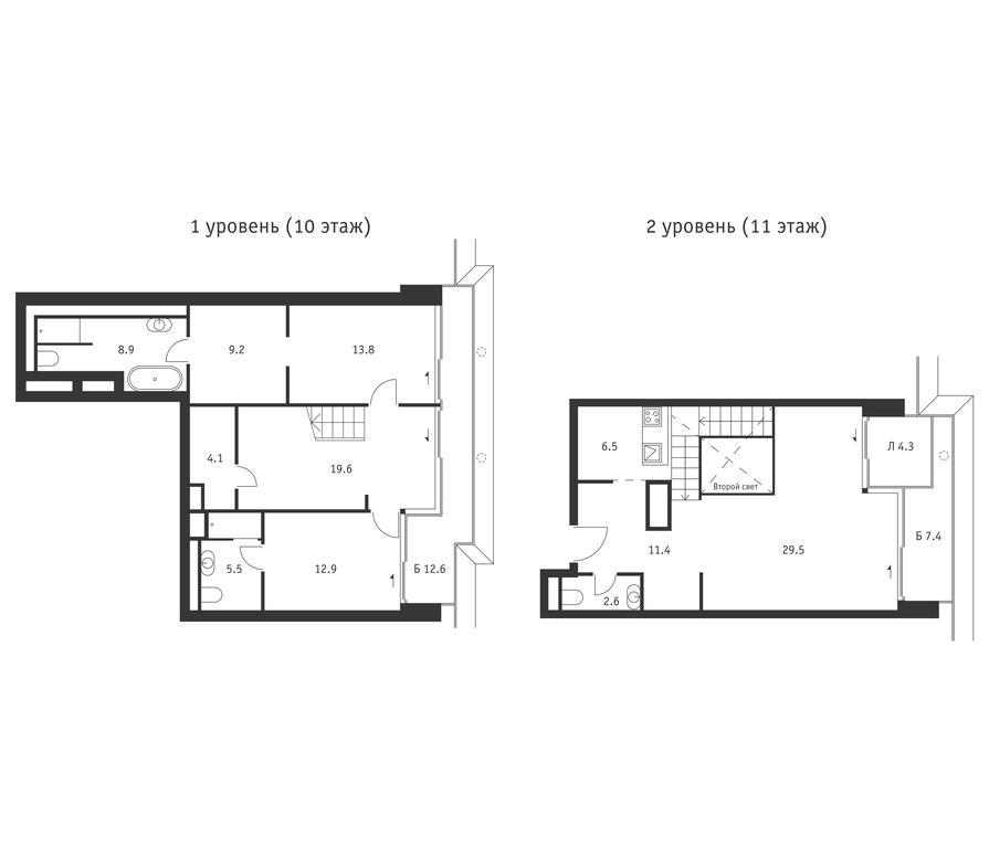 1-BD Apartment Sale, 132.2 sq. m. at Badaevskiy, Kutuzovsky Avenue, 12с3, Moscow, Russia #1