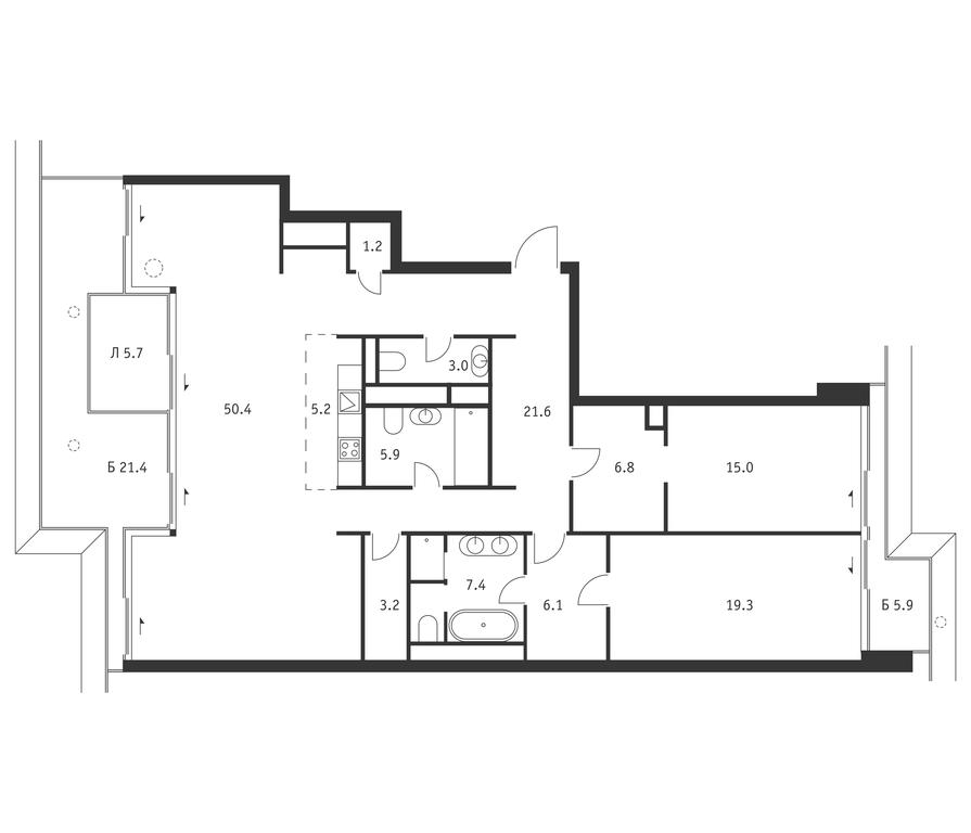 2-BD Apartment Sale, 156.2平方米 at Badaevskiy, Kutuzovsky Avenue, 12с3, Moscow, Russia #1 2-BD Apartment Sale, 156.2平方米 at Badaevskiy, Kutuzovsky Avenue, 12с3, Moscow, Russia #1