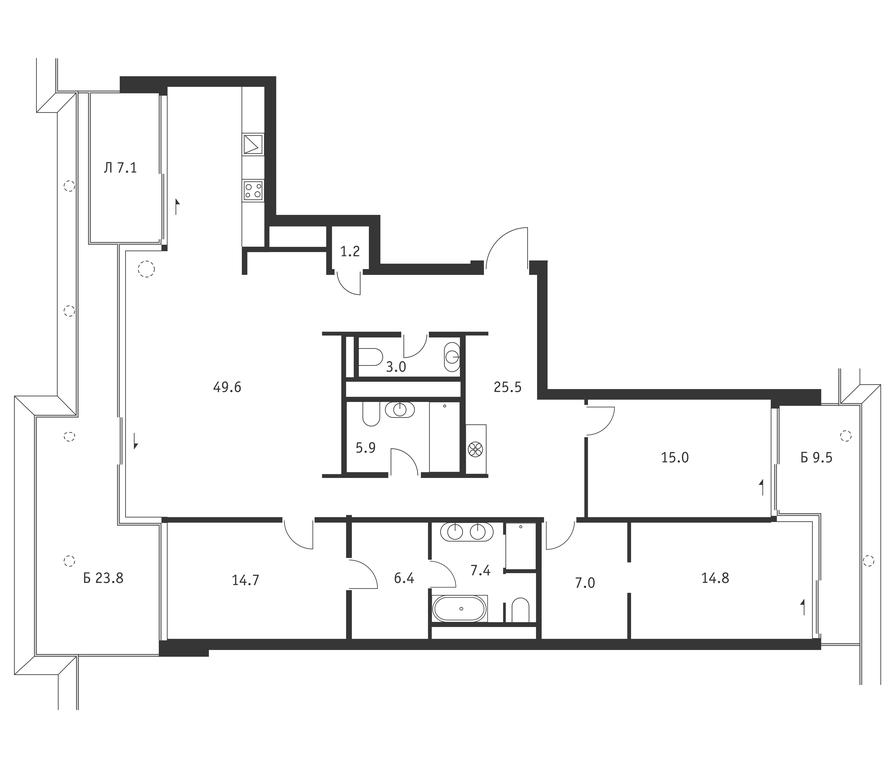 Продажа 2-комн. квартиры, 164,1 м² в ЖК «Бадаевский», Кутузовский проспект, 12с3, Москва, Россия #1 Продажа 2-комн. квартиры, 164,1 м² в ЖК «Бадаевский», Кутузовский проспект, 12с3, Москва, Россия #1
