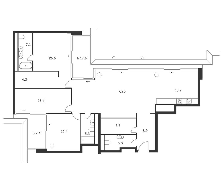 3-BD Apartment Sale, 174 sq. m. at Badaevskiy, Kutuzovsky Avenue, 12с3, Moscow, Russia #1 3-BD Apartment Sale, 174 sq. m. at Badaevskiy, Kutuzovsky Avenue, 12с3, Moscow, Russia #1
