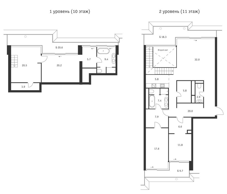2-BD Apartment Sale, 192.1 sq. m. at Badaevskiy, Kutuzovsky Avenue, 12с3, Moscow, Russia #1 2-BD Apartment Sale, 192.1 sq. m. at Badaevskiy, Kutuzovsky Avenue, 12с3, Moscow, Russia #1