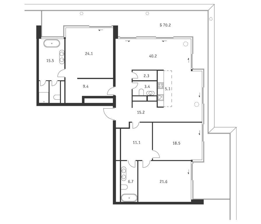 3-BD Apartment Sale, 194.2 sq. m. at Badaevskiy, Kutuzovsky Avenue, 12с3, Moscow, Russia #1 3-BD Apartment Sale, 194.2 sq. m. at Badaevskiy, Kutuzovsky Avenue, 12с3, Moscow, Russia #1