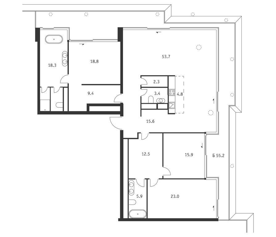 3-BD Apartment Sale, 200.2平方米 at Badaevskiy, Kutuzovsky Avenue, 12с3, Moscow, Russia #1 3-BD Apartment Sale, 200.2平方米 at Badaevskiy, Kutuzovsky Avenue, 12с3, Moscow, Russia #1