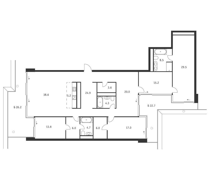 4-BD Apartment Sale, 211.8平方米 at Badaevskiy, Kutuzovsky Avenue, 12с3, Moscow, Russia #1 4-BD Apartment Sale, 211.8平方米 at Badaevskiy, Kutuzovsky Avenue, 12с3, Moscow, Russia #1