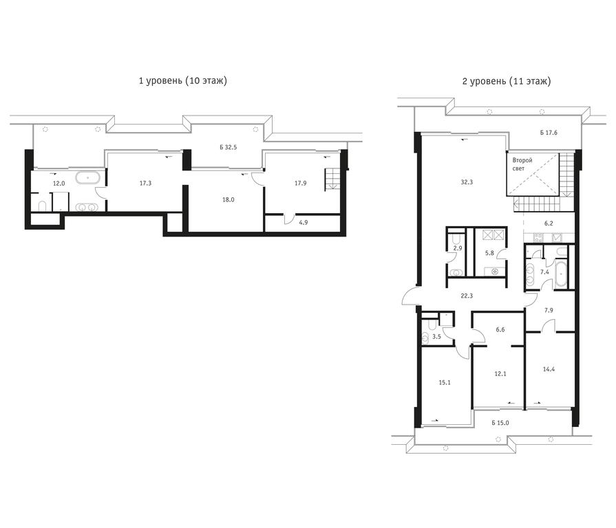 3-BD Apartment Sale, 226.2 sq. m. at Badaevskiy, Kutuzovsky Avenue, 12с3, Moscow, Russia #1