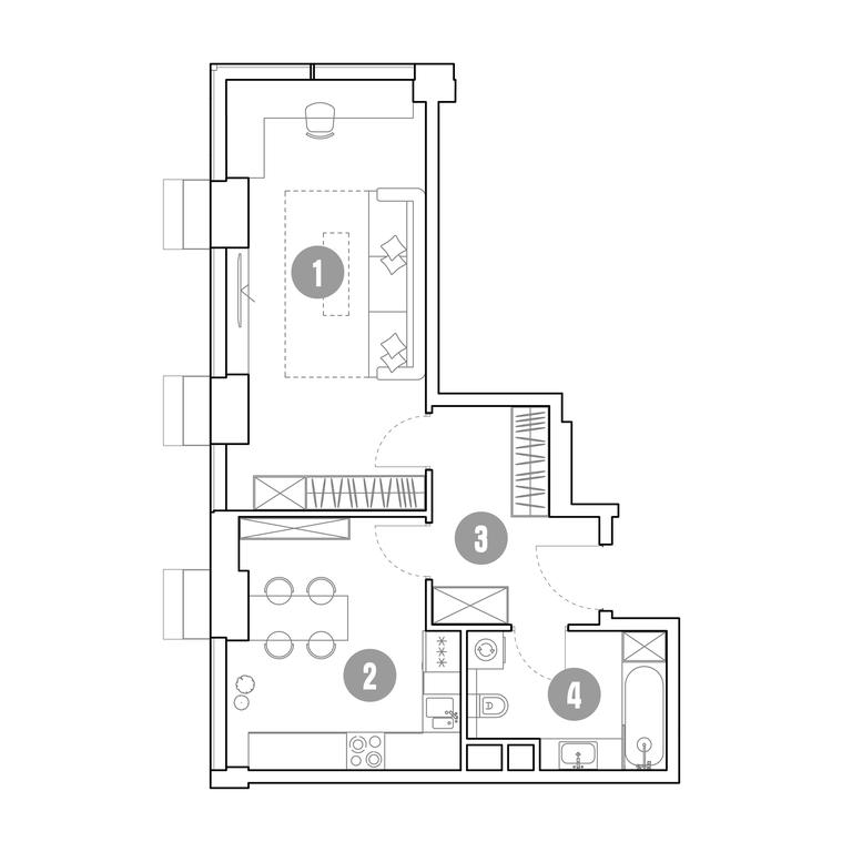1-BD Apartment Sale, 47.9 sq. m. at Mirapolis, Mira Avenue, 222Ас9, Moscow, Russia #1 1-BD Apartment Sale, 47.9 sq. m. at Mirapolis, Mira Avenue, 222Ас9, Moscow, Russia #1