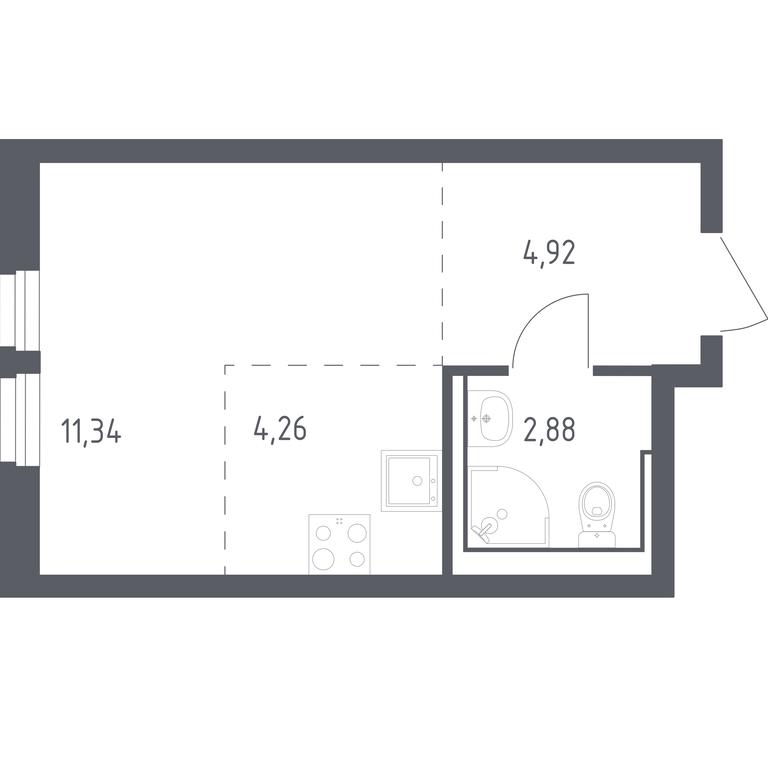 Apartment Sale, 23.4 sq. m. at Ostafevo, Ostafyevskoe Highway, 12к1, Ryazanovskoe Settlement, Moscow, Russia #1 Apartment Sale, 23.4 sq. m. at Ostafevo, Ostafyevskoe Highway, 12к1, Ryazanovskoe Settlement, Moscow, Russia #1