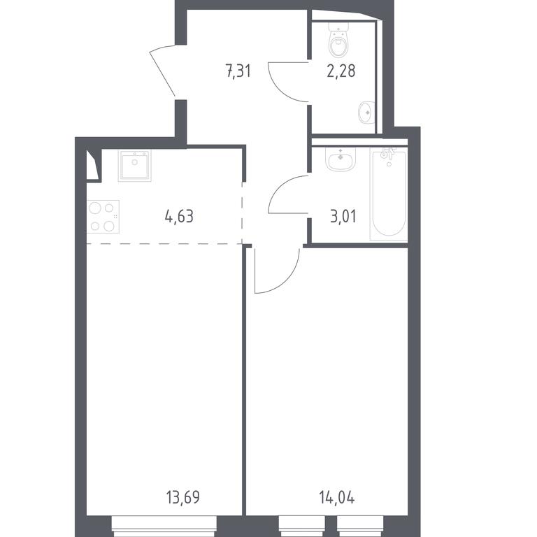 Apartment Sale, 44.96 sq. m. at Ostafevo, Ostafyevskoe Highway, 12к1, Ryazanovskoe Settlement, Moscow, Russia #1 Apartment Sale, 44.96 sq. m. at Ostafevo, Ostafyevskoe Highway, 12к1, Ryazanovskoe Settlement, Moscow, Russia #1