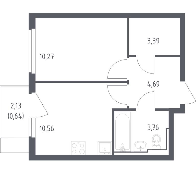 Продажа квартиры, 33,31 м² в ЖК «Остафьево», Остафьевское шоссе, 12к1, поселение Рязановское, Москва, Россия #1