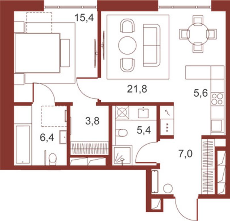 1-BD Apartment Sale, 67.4 sq. m. at Ilinka 3/8, Ilyinka Street, 3/8с4, Moscow, Russia #1 1-BD Apartment Sale, 67.4 sq. m. at Ilinka 3/8, Ilyinka Street, 3/8с4, Moscow, Russia #1