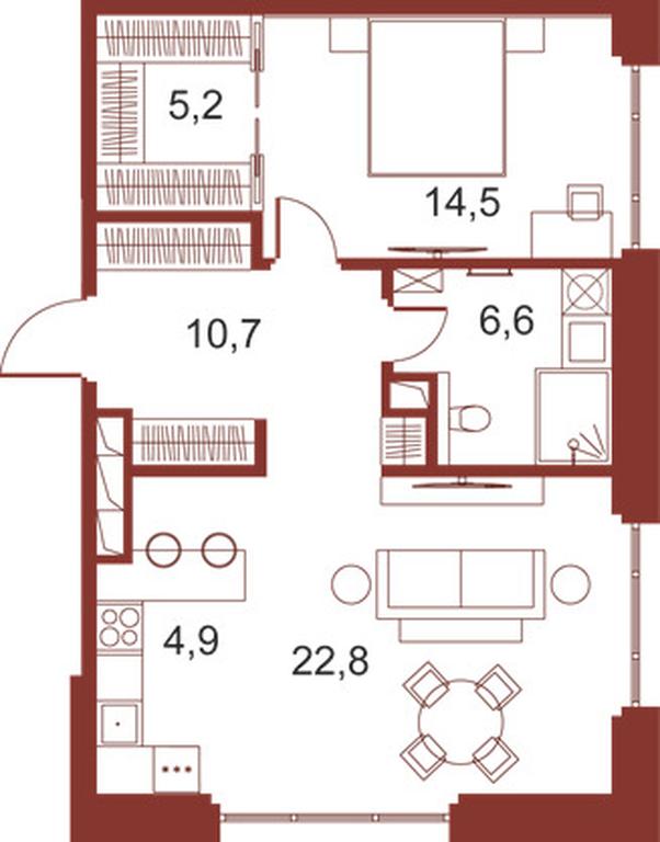 1-BD Apartment Sale, 65.2 sq. m. at Ilinka 3/8, Ilyinka Street, 3/8с4, Moscow, Russia #1 1-BD Apartment Sale, 65.2 sq. m. at Ilinka 3/8, Ilyinka Street, 3/8с4, Moscow, Russia #1
