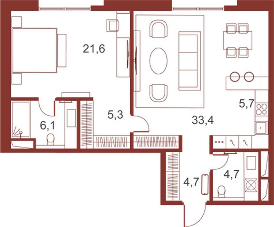 1-BD Apartment Sale, 82.8平方米 at Ilinka 3/8, Ilyinka Street, 3/8с4, Moscow, Russia #1 1-BD Apartment Sale, 82.8平方米 at Ilinka 3/8, Ilyinka Street, 3/8с4, Moscow, Russia #1