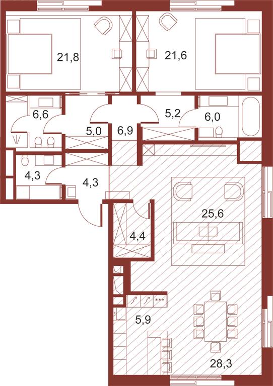 2-BD Apartment Sale, 210.4平方米 at Ilinka 3/8, Ilyinka Street, 3/8с4, Moscow, Russia #1 2-BD Apartment Sale, 210.4平方米 at Ilinka 3/8, Ilyinka Street, 3/8с4, Moscow, Russia #1
