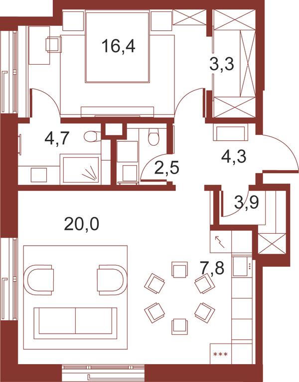 2-BD Apartment Sale, 217.5平方米 at Ilinka 3/8, Ilyinka Street, 3/8с4, Moscow, Russia #1 2-BD Apartment Sale, 217.5平方米 at Ilinka 3/8, Ilyinka Street, 3/8с4, Moscow, Russia #1