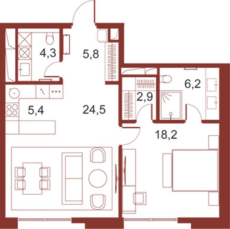 1-BD Apartment Sale, 69 sq. m. at Ilinka 3/8, Ilyinka Street, 3/8с4, Moscow, Russia #1 1-BD Apartment Sale, 69 sq. m. at Ilinka 3/8, Ilyinka Street, 3/8с4, Moscow, Russia #1