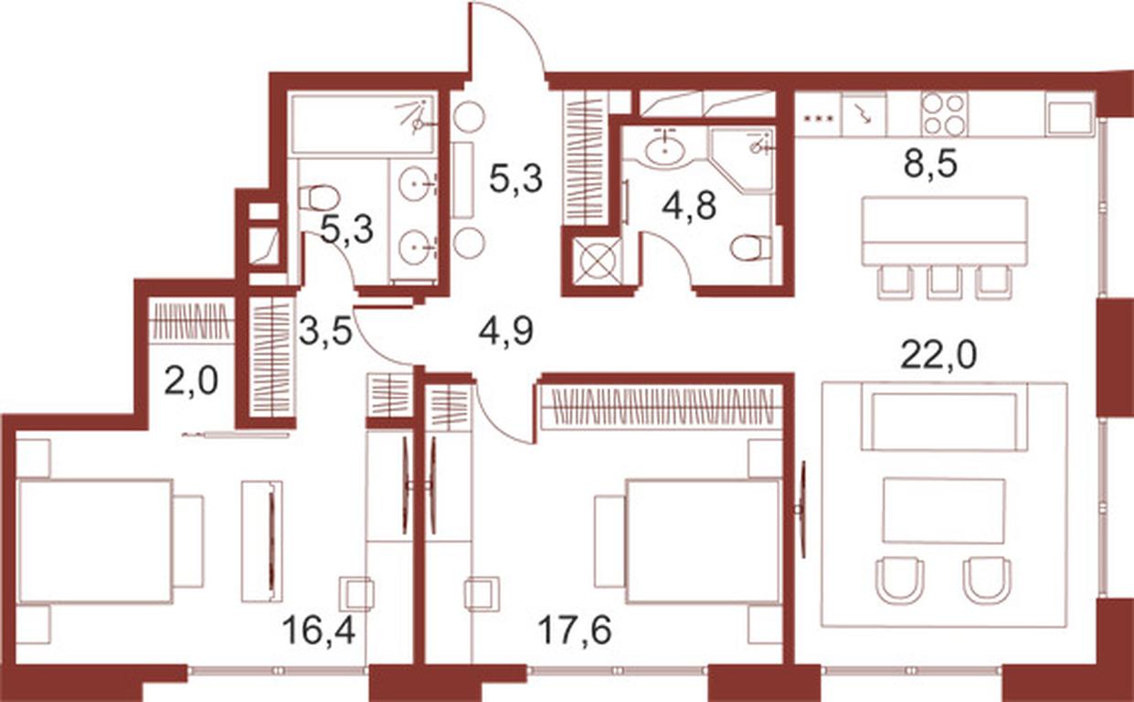Продажа 1-комн. квартиры, 91,8 м² в ЖК «Сервисные резиденции в клубных особняках «Ильинка 3/8»», улица Ильинка, 3/8с4, Москва, Россия #1 Продажа 1-комн. квартиры, 91,8 м² в ЖК «Сервисные резиденции в клубных особняках «Ильинка 3/8»», улица Ильинка, 3/8с4, Москва, Россия #1