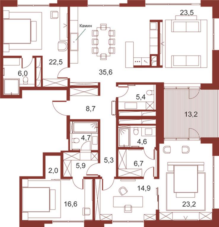 4-BD Apartment Sale, 271.9 sq. m. at Ilinka 3/8, Ilyinka Street, 3/8с4, Moscow, Russia #1 4-BD Apartment Sale, 271.9 sq. m. at Ilinka 3/8, Ilyinka Street, 3/8с4, Moscow, Russia #1