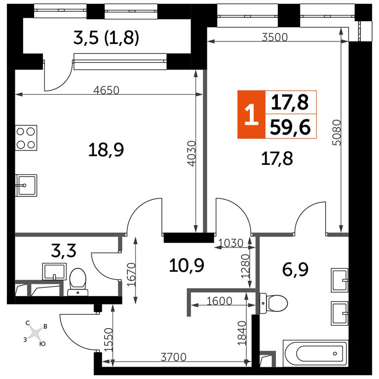 1-BD Apartment Sale, 59.4 sq. m. at Sydney City, Shenogina Street, 2, Moscow, Russia #1 1-BD Apartment Sale, 59.4 sq. m. at Sydney City, Shenogina Street, 2, Moscow, Russia #1