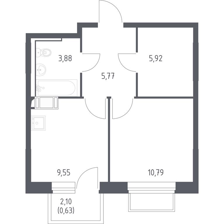 Apartment Sale, 36.54 sq. m. at Tomilino Park, 1-y kvartal, posyolok Zhilino-1, Lubertsy City District, Moscow Region, Russia #1 Apartment Sale, 36.54 sq. m. at Tomilino Park, 1-y kvartal, posyolok Zhilino-1, Lubertsy City District, Moscow Region, Russia #1