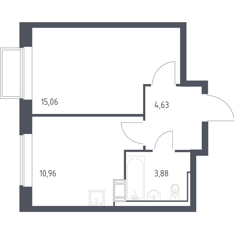 Apartment Sale, 34.2 sq. m. at Tomilino Park, 1-y kvartal, posyolok Zhilino-1, Lubertsy City District, Moscow Region, Russia #1 Apartment Sale, 34.2 sq. m. at Tomilino Park, 1-y kvartal, posyolok Zhilino-1, Lubertsy City District, Moscow Region, Russia #1